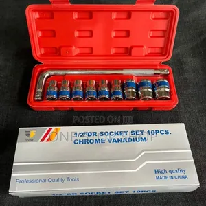 1/2dr Different Sizes Socket Wrench With L Handle Chrome Vanadium