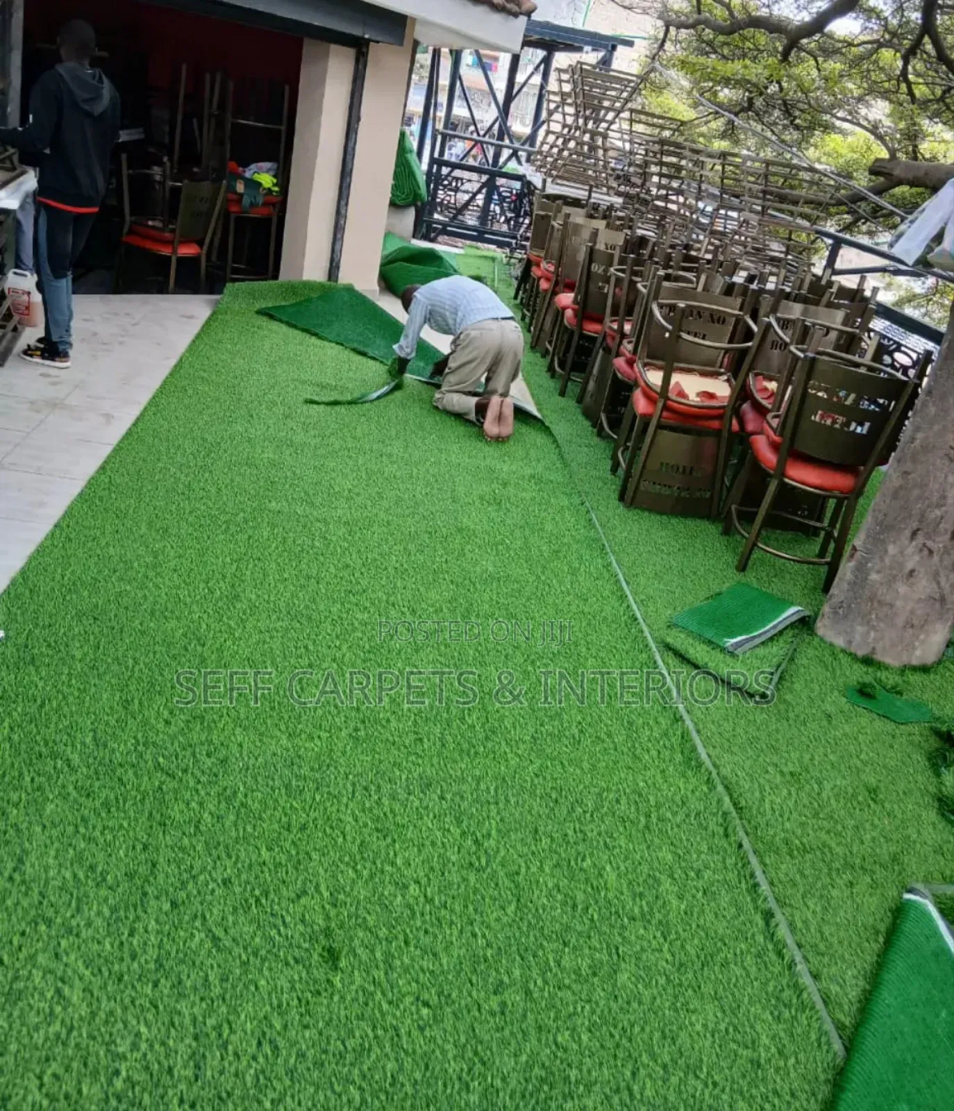 Green Artificial Balcony Carpets