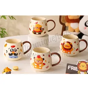 Cute Cartoon Ceramic Mug 6pcs Set
