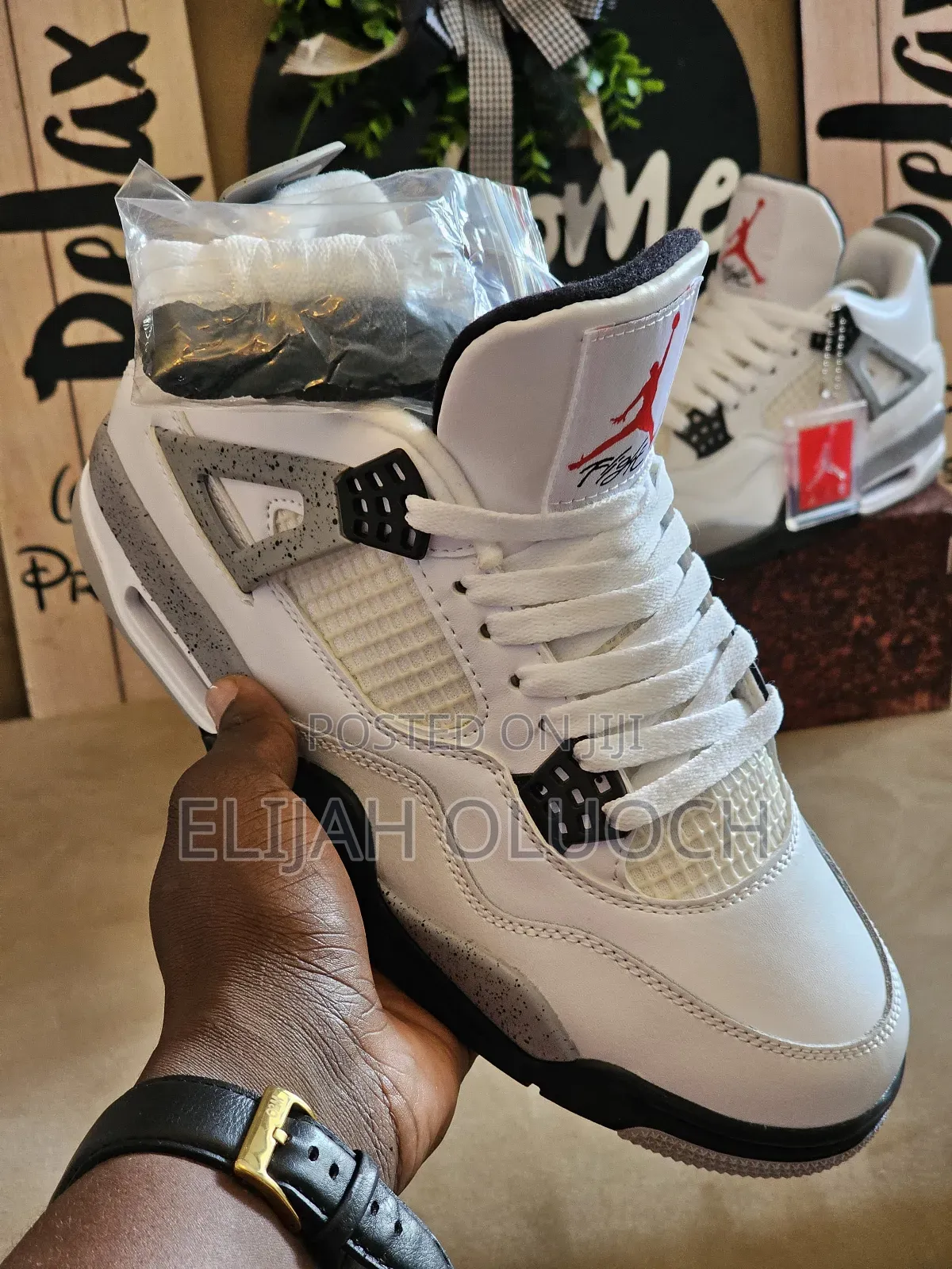 Jordan 4 Retro Og "White Cement".Grey