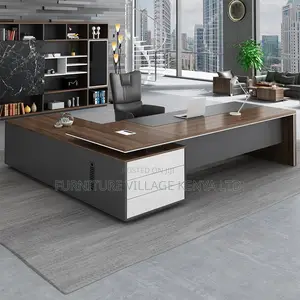 Office Desk; Modern Executive L-shaped Table