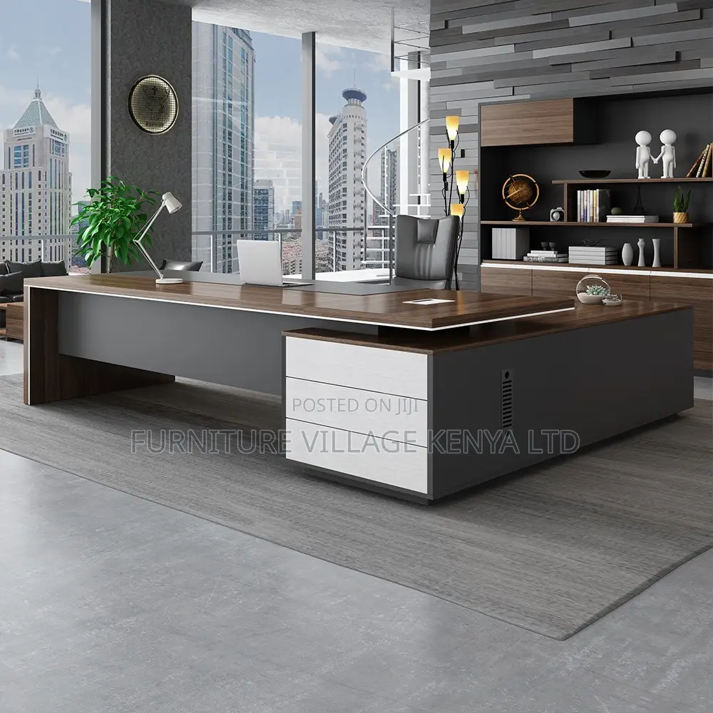Office Desk; Modern Executive L-shaped Table