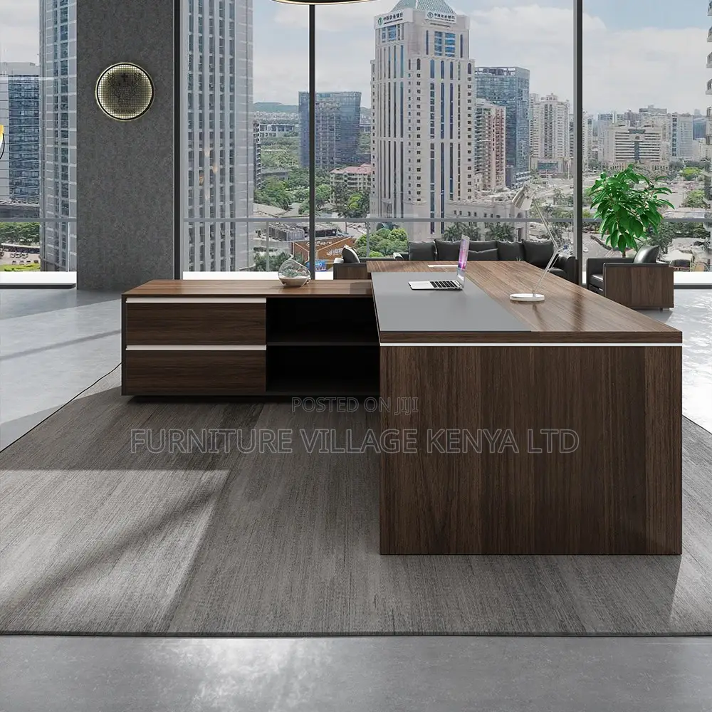 Office Desk; Modern Executive L-shaped Table