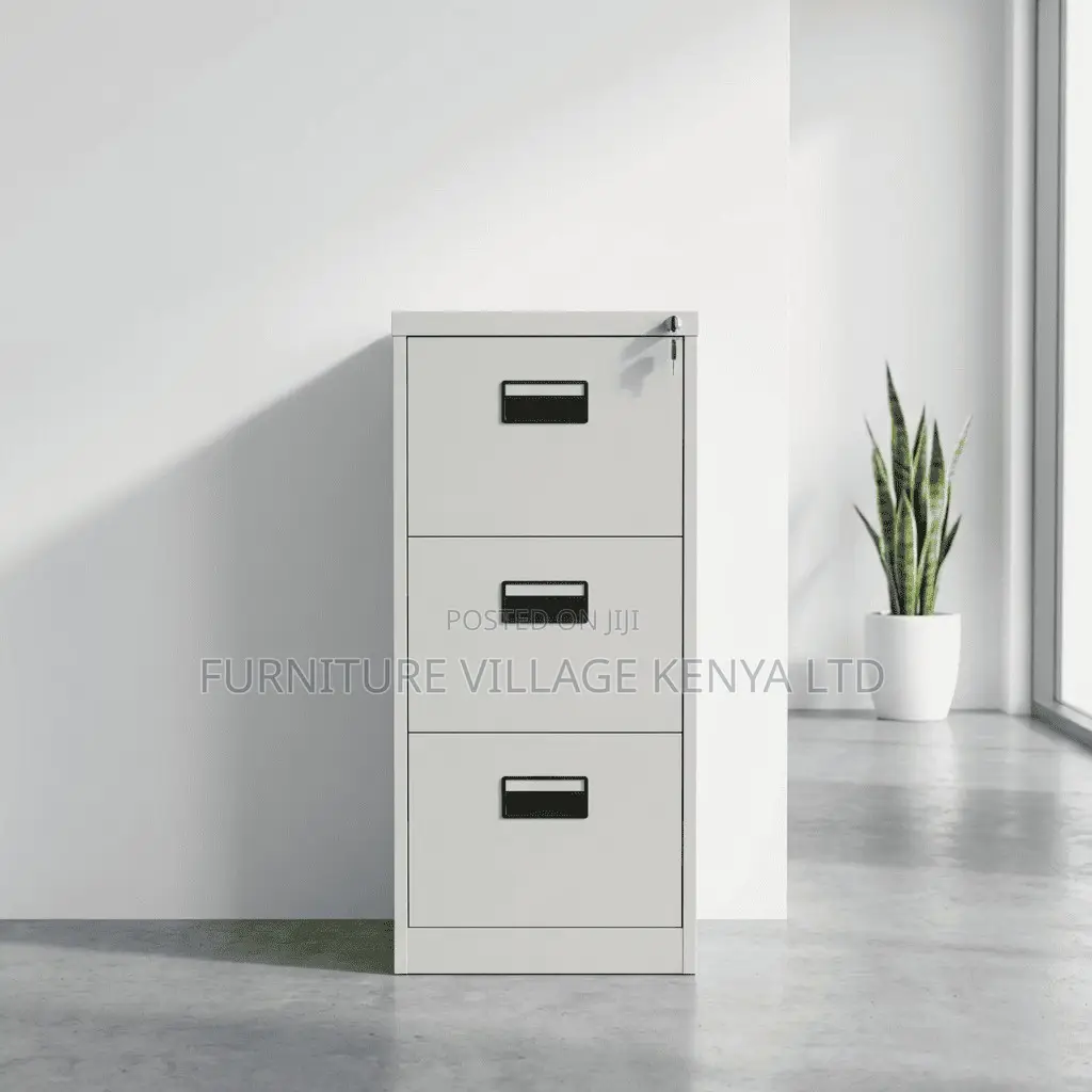 Office Cabinet; Modern Steel Storage Cabinet With Locking Drawers