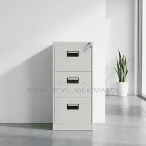 Office Cabinet; Modern Steel Storage Cabinet With Locking Drawers