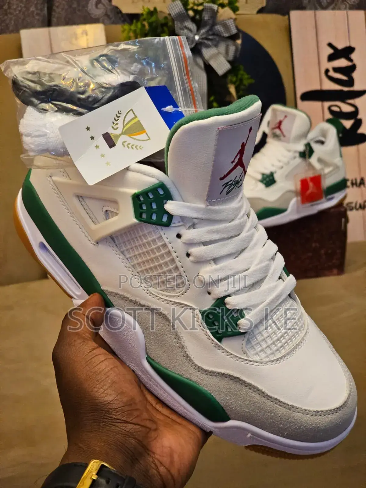 Air Jordan 4 Unisex Quality Sneakers.