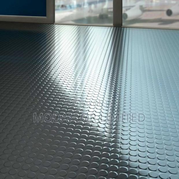 Heavy Duty Coin Pattern Rubber Mat | Workshop Flooring | Per Meter
