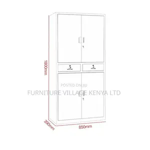 Office Cabinet; 4-door Metallic Office Cabinet