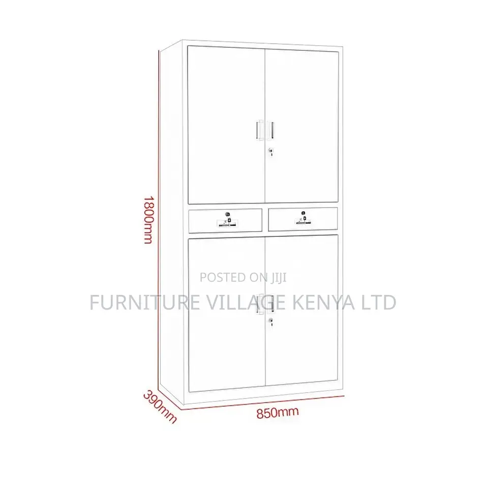 Office Cabinet; 4-door Metallic Office Cabinet