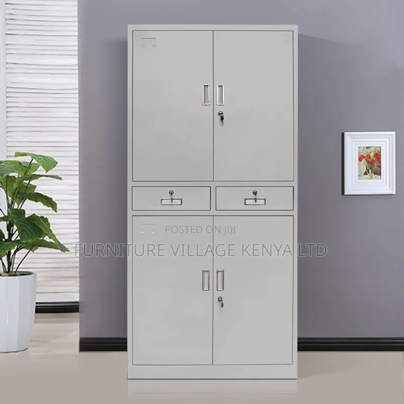 Office Cabinet; 4-door Metallic Office Cabinet