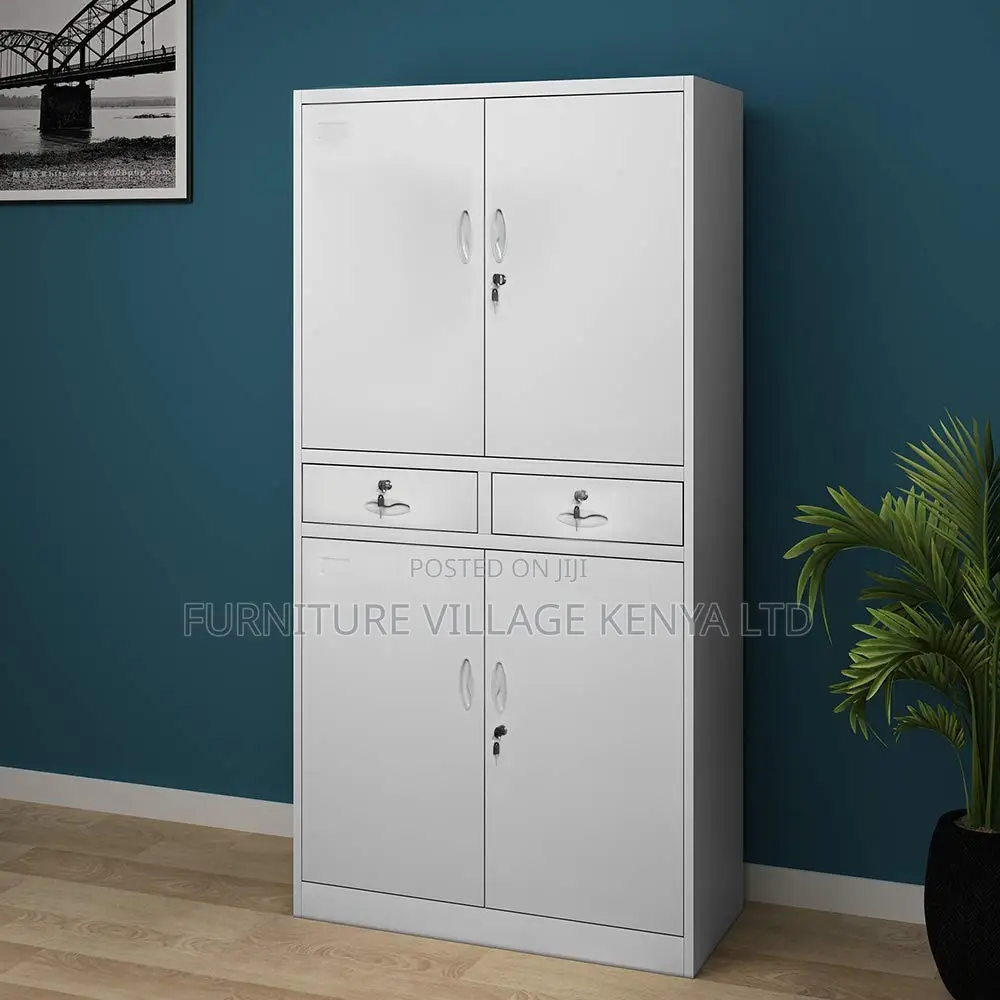 Office Cabinet; 4-door Metallic Office Cabinet
