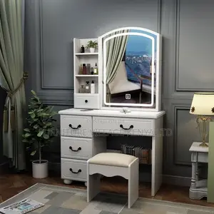 Dresser; Makeup Vanity Desk With Mirror And Lights