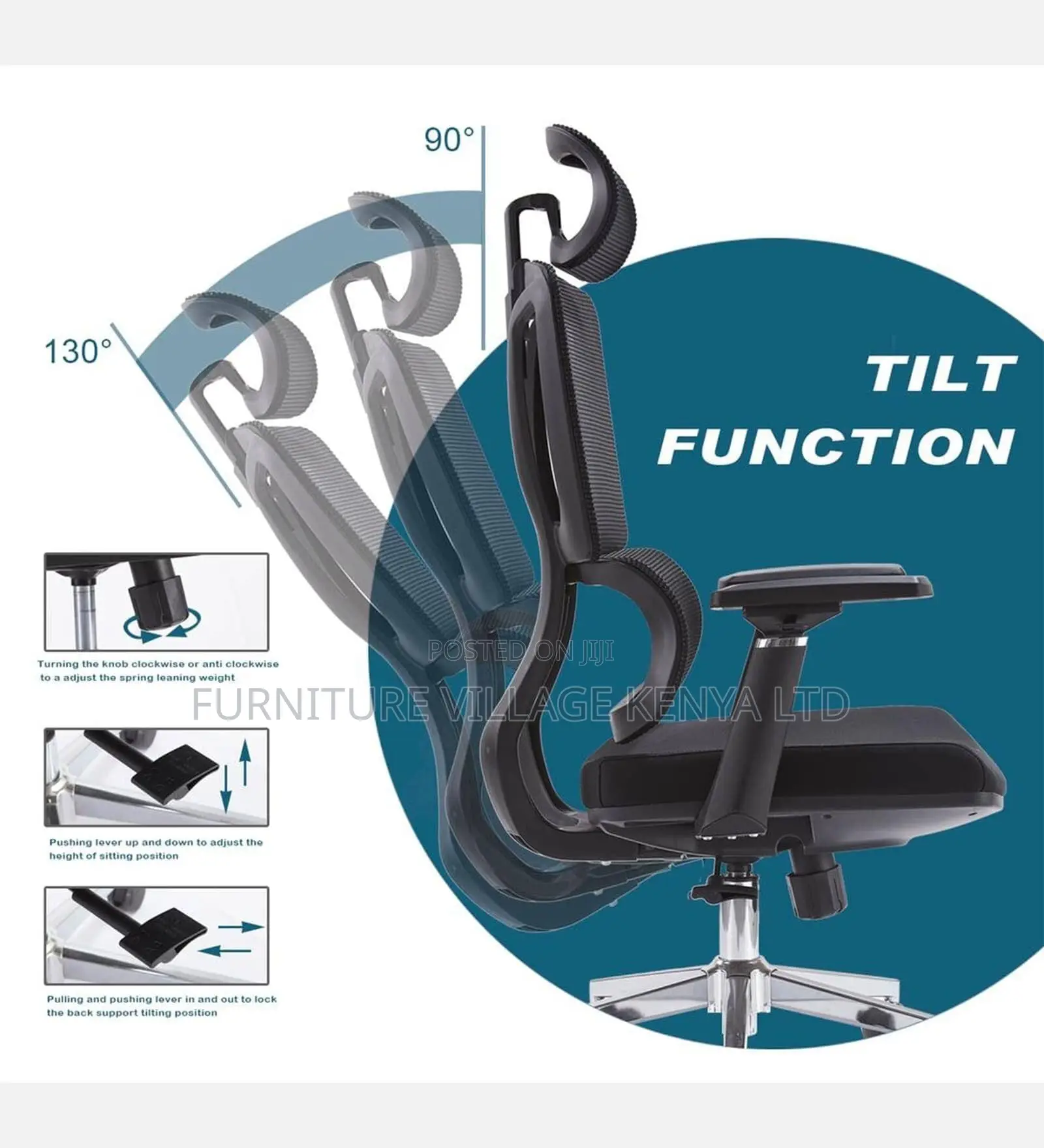 Office Chair; High Back Orthopedic Office Chair
