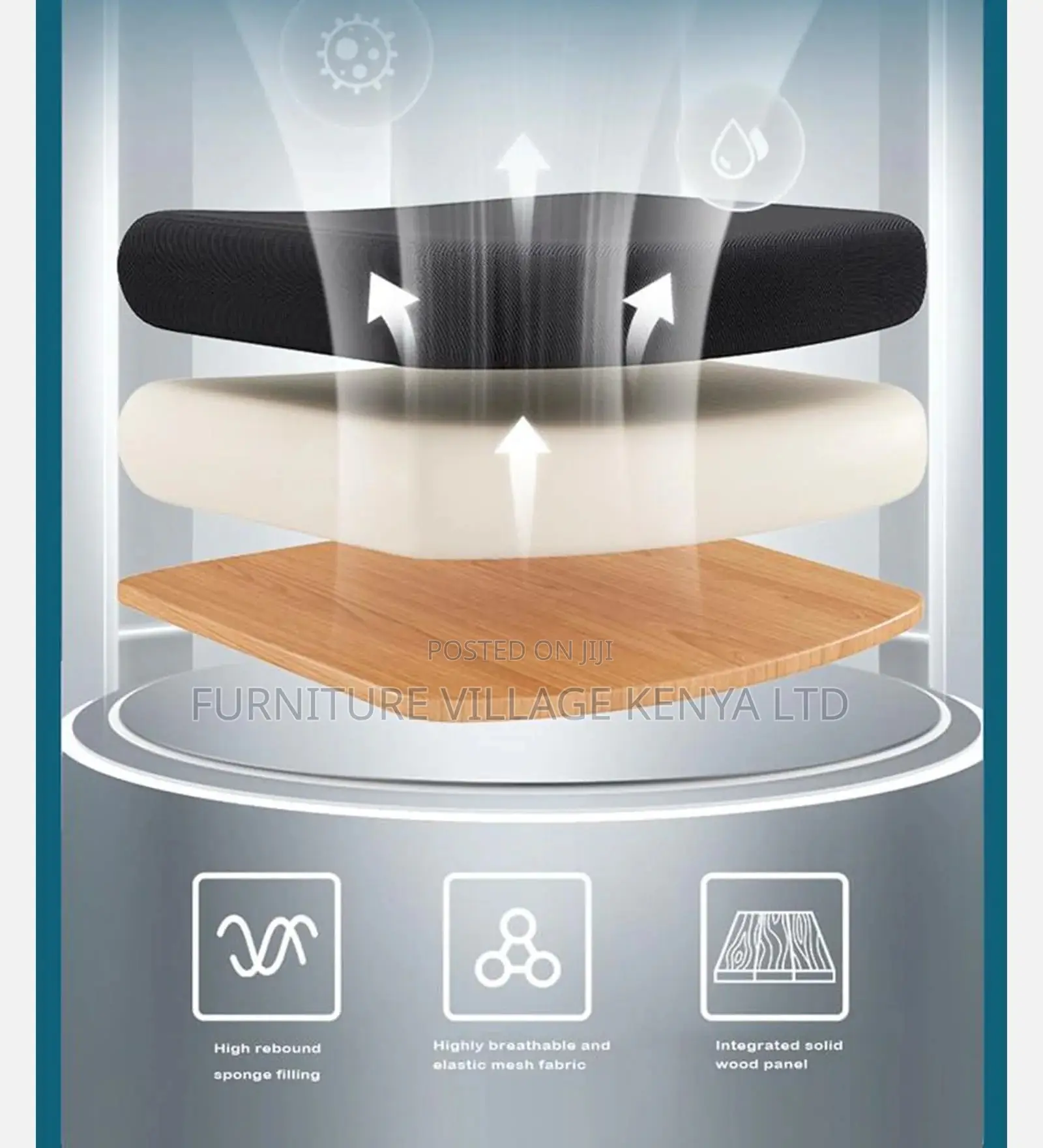 Office Chair; High Back Orthopedic Office Chair