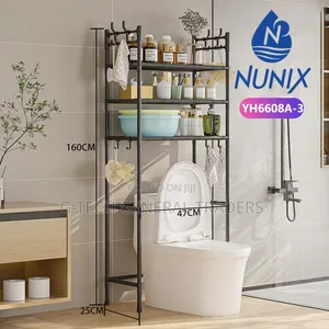 Nunix Heavy Duty Toilet Organizer Rack With Shelves