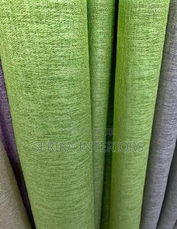 Linen Green Curtains Linen Green Curtains Environmental Friendly