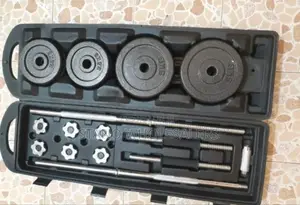 Fully Black New 50kgs Dumbells