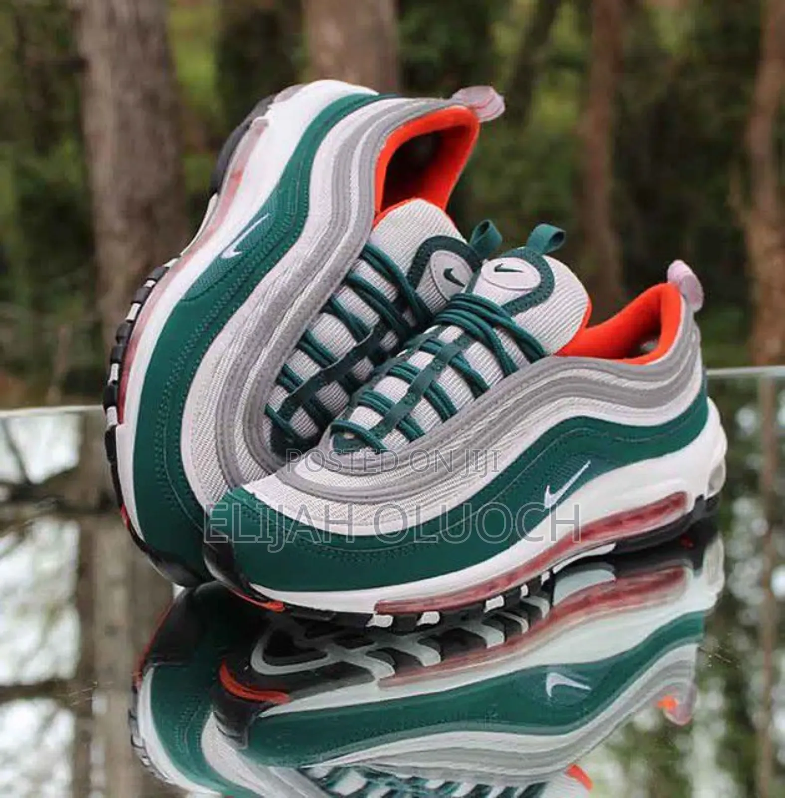 Nike Air  Max 97  Green And Red
