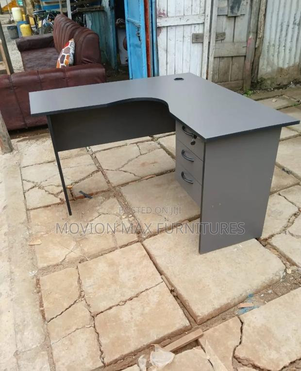 Gray Lshape Office Workingstation Desk - main view