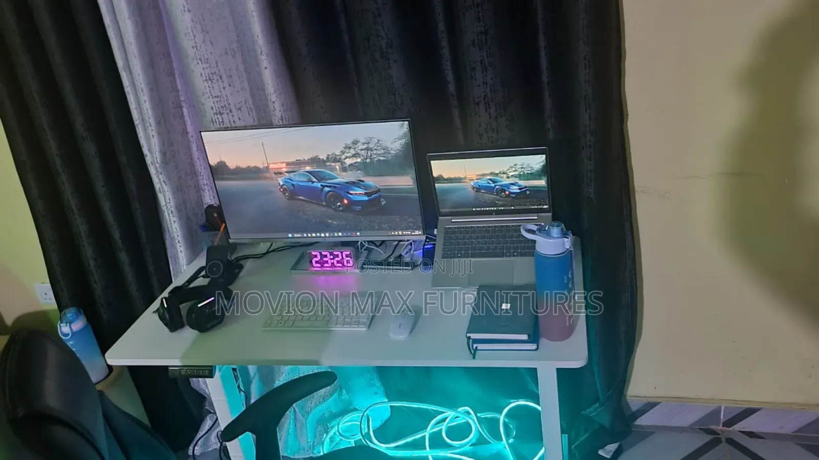 White Electric Working Table Adjustable