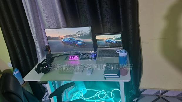 White Electric Working Table Adjustable - main view