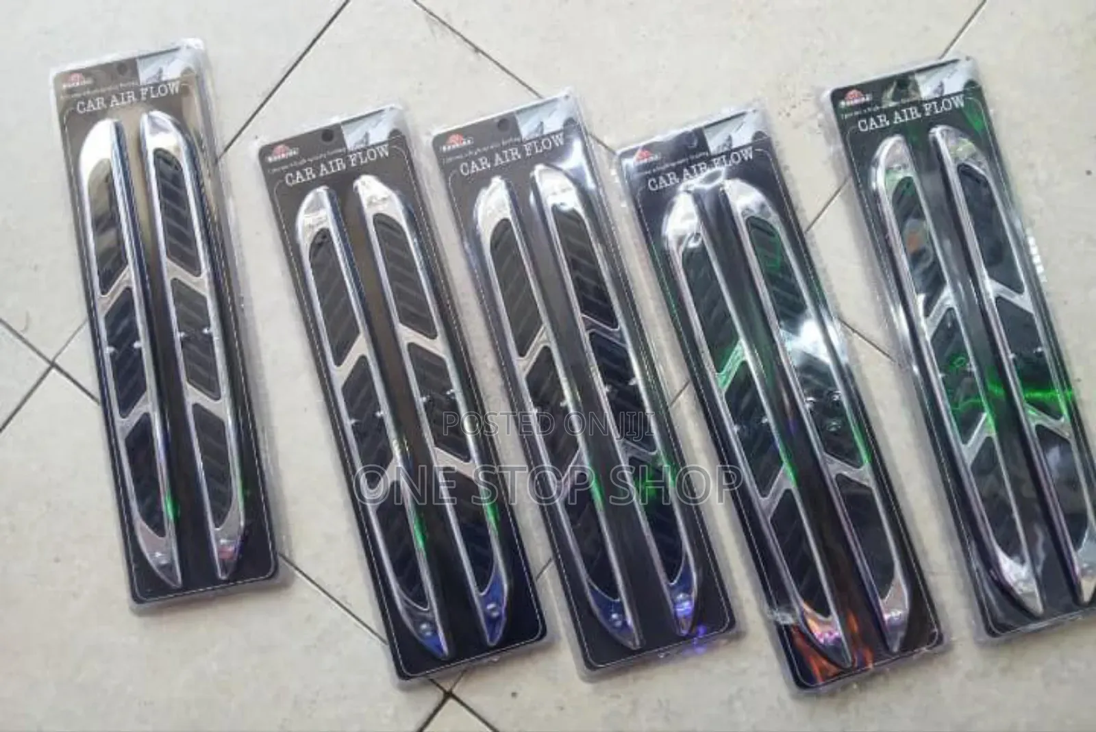 2pcs Air Flow Intake Cover Abs Chrome Hood Vent