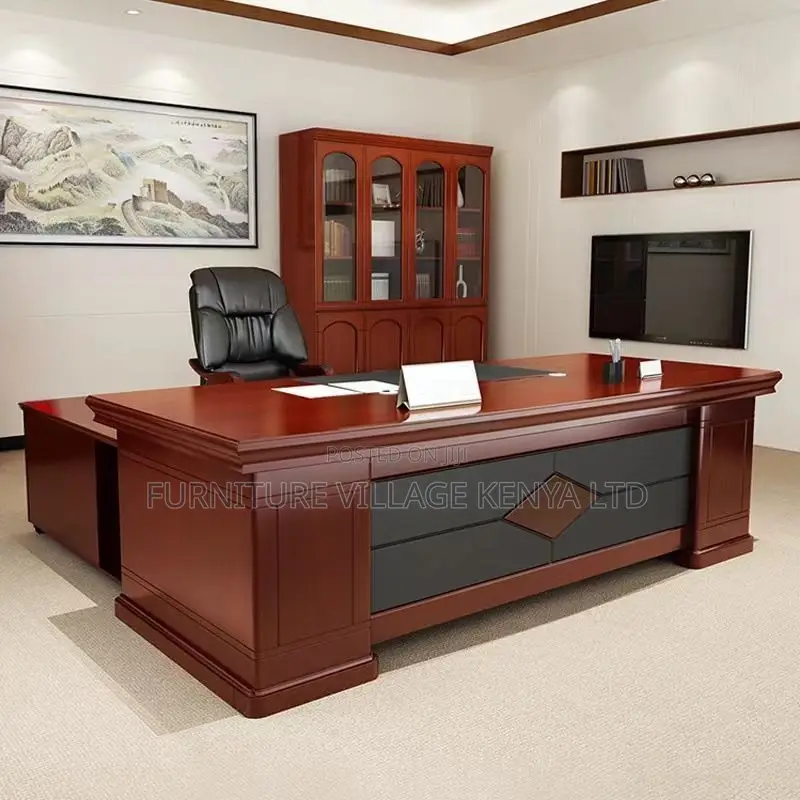 Office Desk; 140cm L-shaped Executive Office Desk