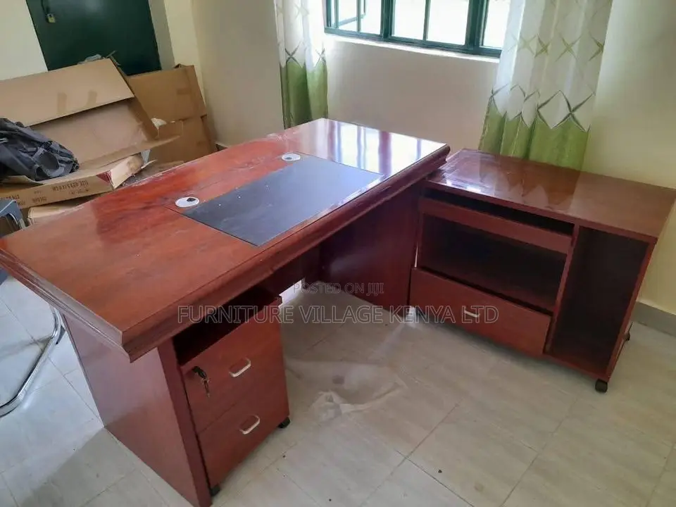 Office Desk; 140cm L-shaped Executive Office Desk