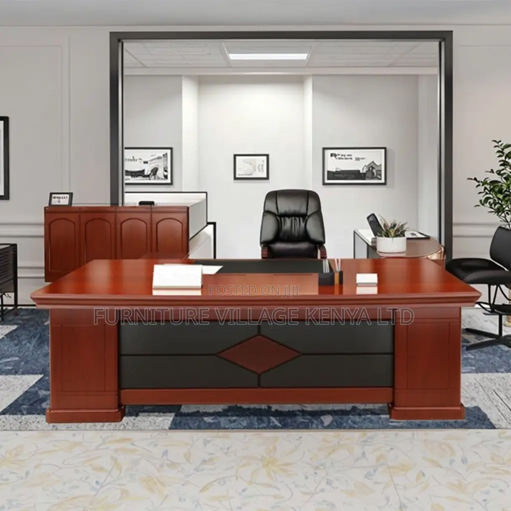 Office Desk; 140cm L-shaped Executive Office Desk
