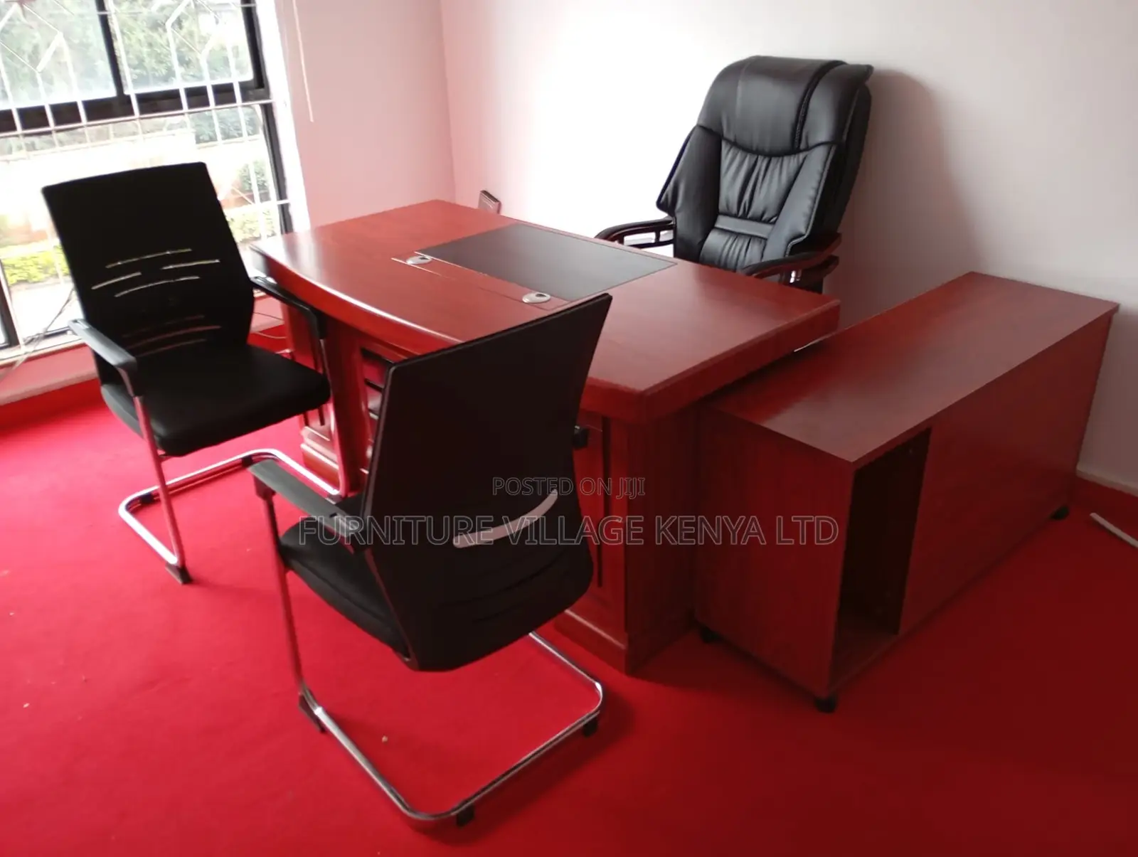 Office Desk; 140cm L-shaped Executive Office Desk