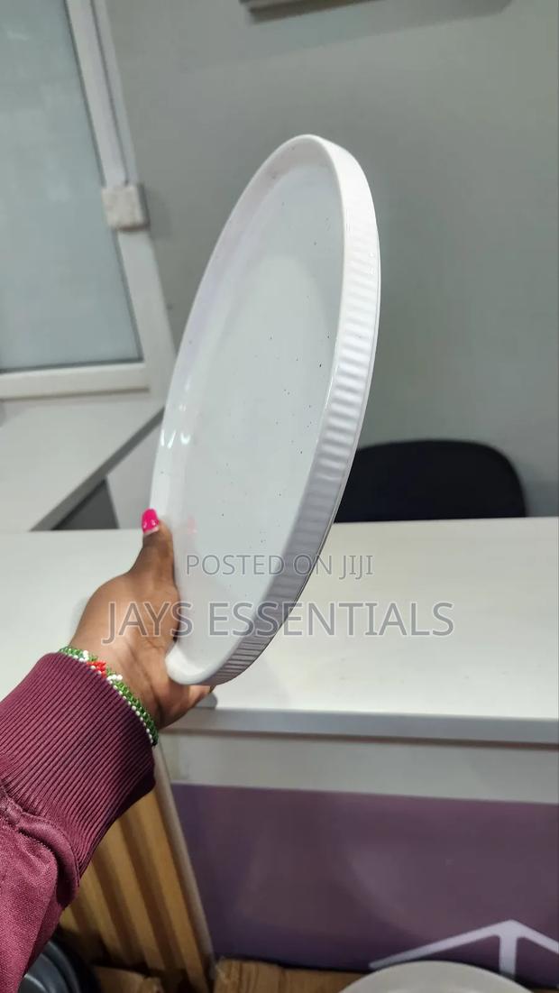 6pcs Round Ribbed Dinner Plates - main view
