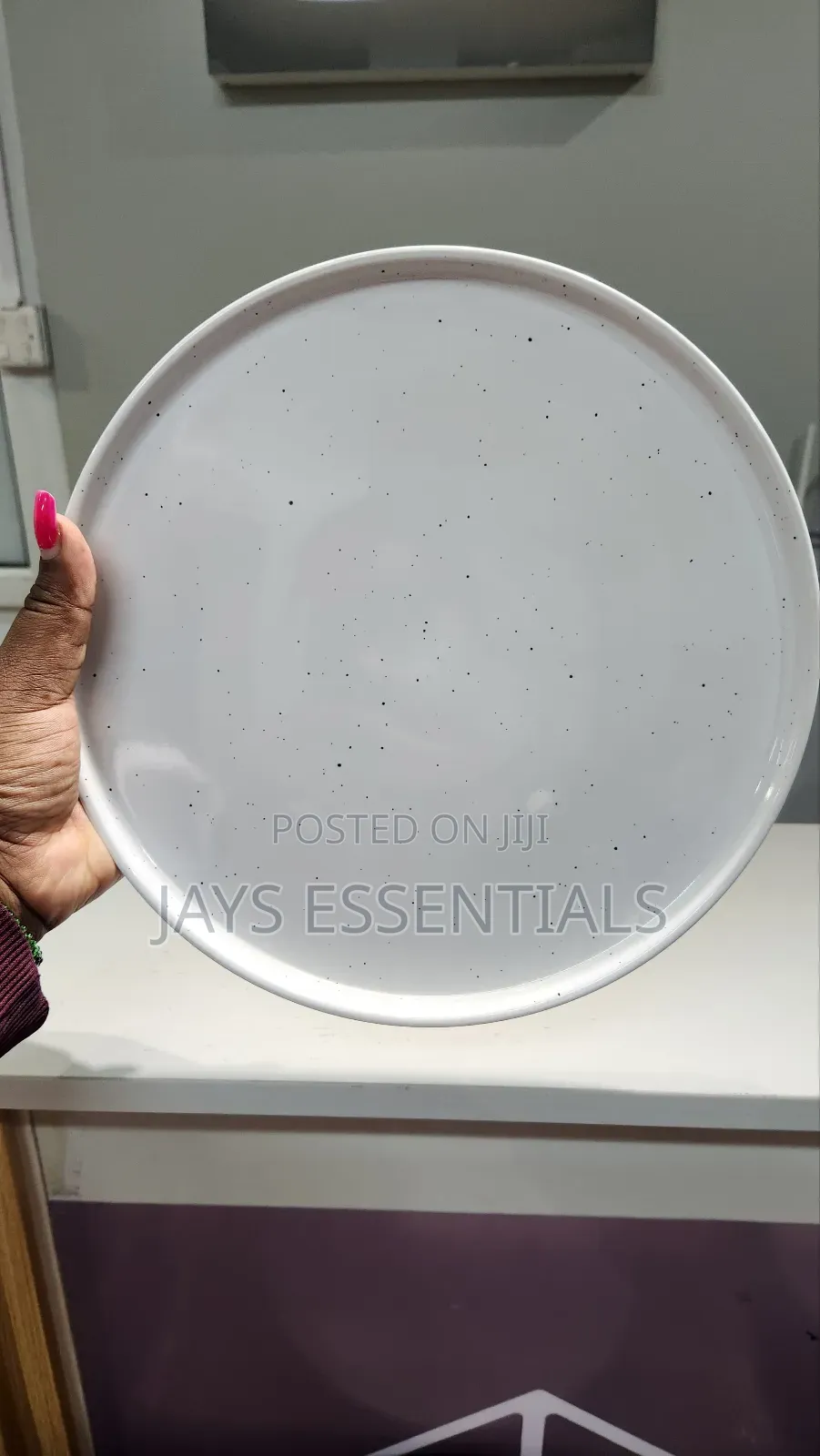 6pcs Round Ribbed Dinner Plates