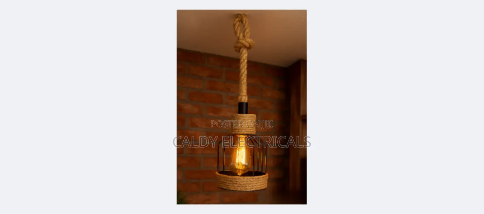 Vintage Hemp Rope Single Pendant Light Ht4e