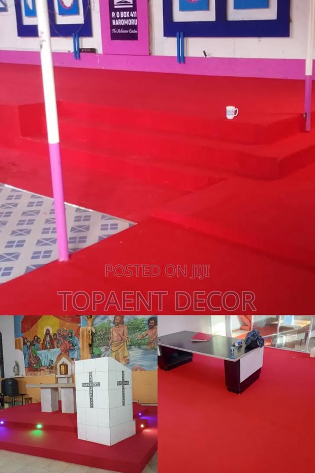 Plain Red 4mm Delta Church Surface And Senior Offices Floor Solutions - main view