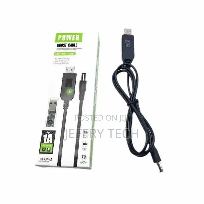 Router Powerbank Cord Dc Wifi Cable 5v to 12v Usb Cable Converter Wifi