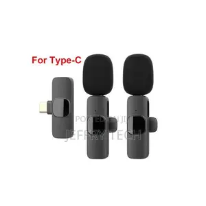 Wireless Lavalier Dual Microphone Audio Video Recording for Type C Pho