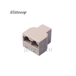 1 to 2 Way Lan Ethernet Network Cable Rj45 Splitter Female - thumbnail 2