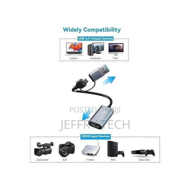 Hdmi Video Capture to Usb-C Video Audio Capture Card for Game St