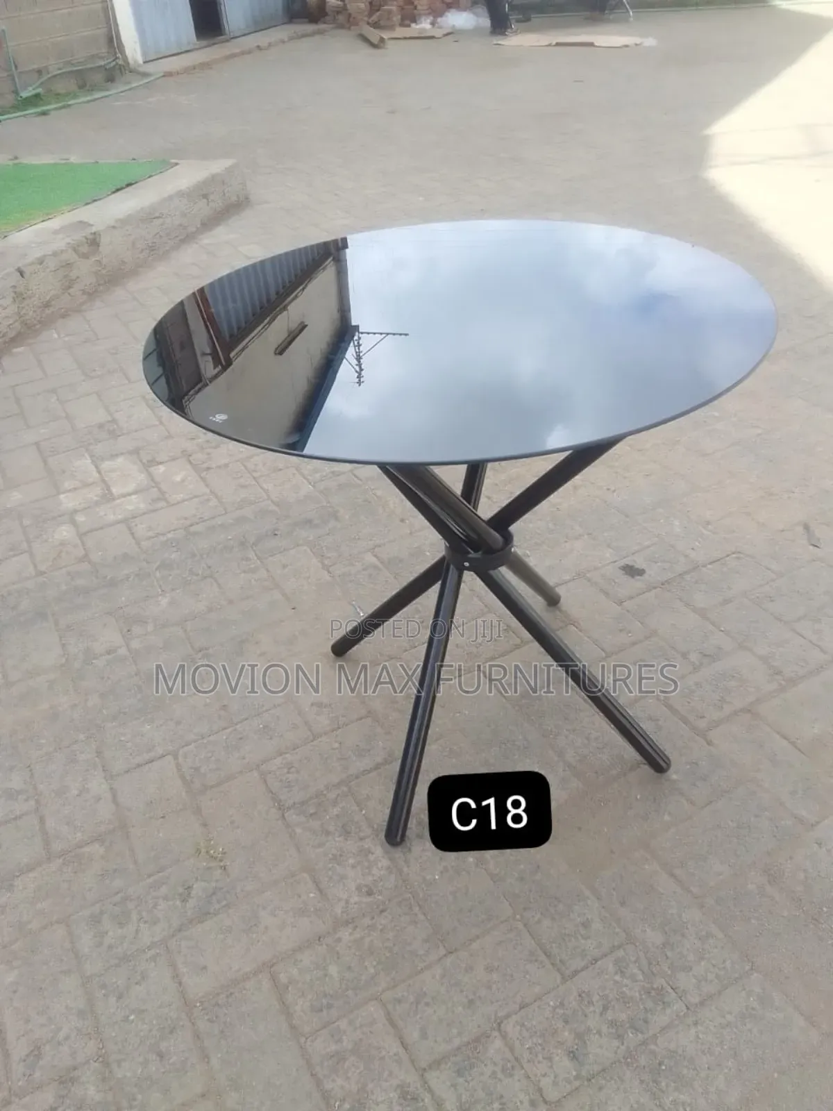 Top Black Glass Table