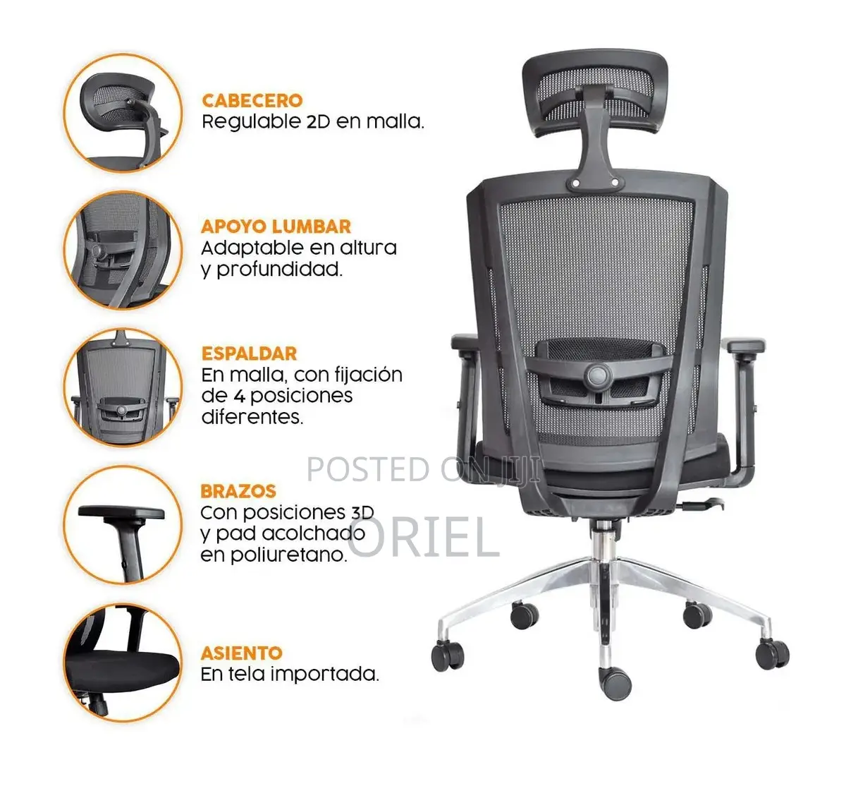 Modern Office Chair : Ergonomic Office Chair With Adjustable Headrest