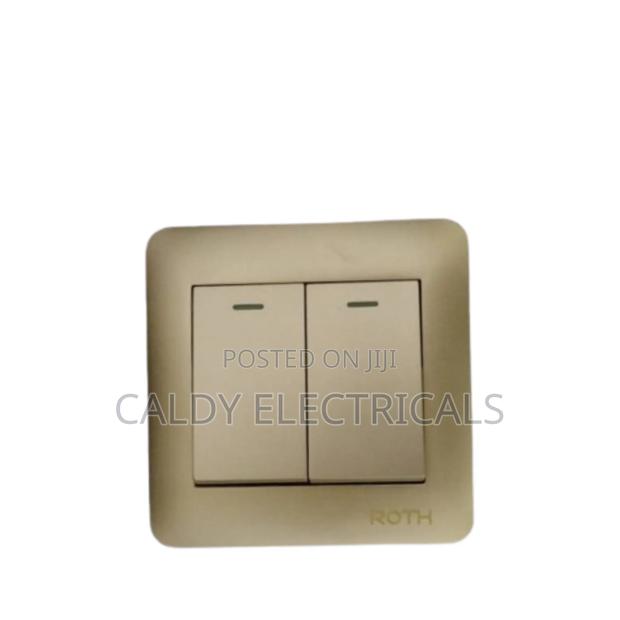 Executive 2gang 2 Way Gold Switch - main view