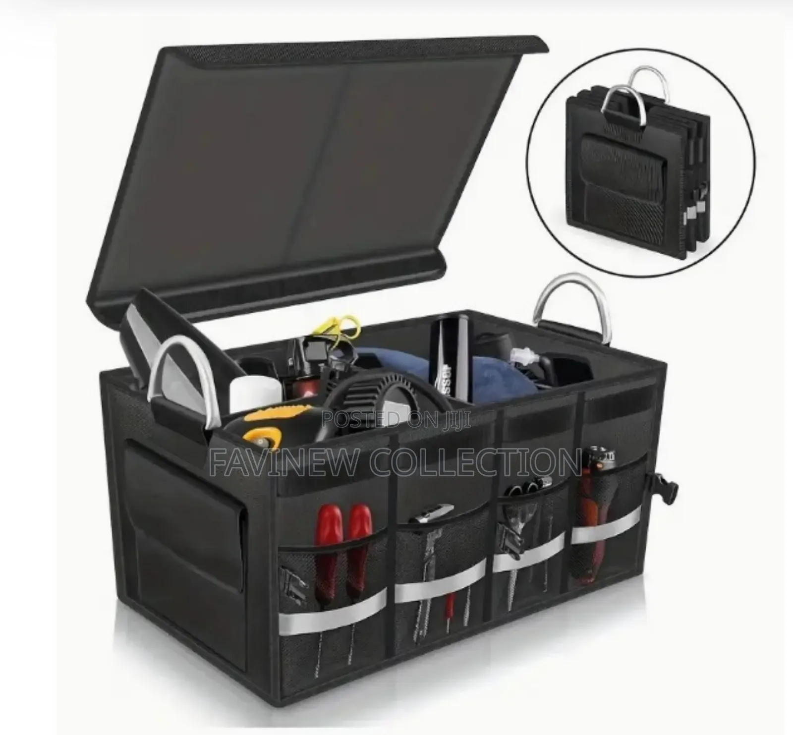 Premium Heavy Duty Car Boot Organizer With Lid ,Partitions
