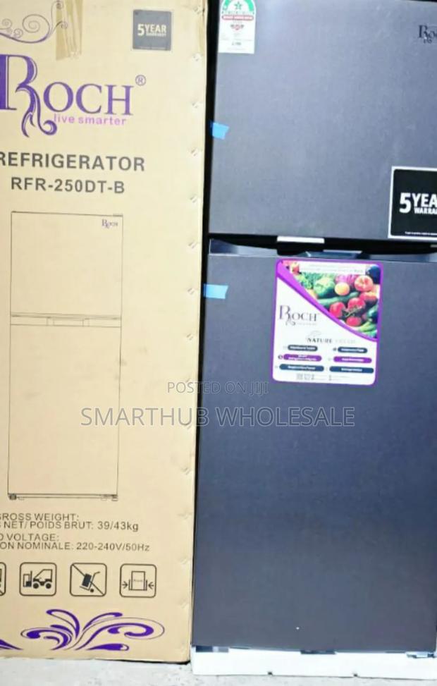 197 Litres Roch RFR-250-Dt-B Double Door No Frost Fridge