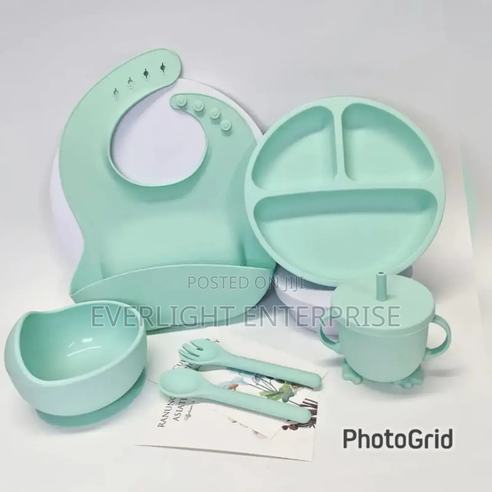 6 PCS Silicone Baby Feeding Set