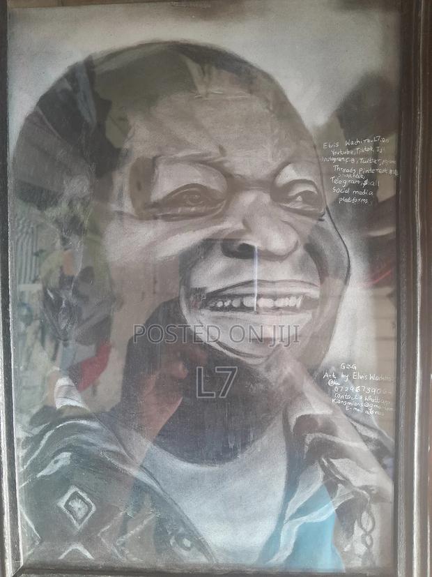 My A4-Size Art on Mwai Kibaki.