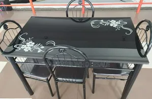 4 Seater Glass Dining Table Set