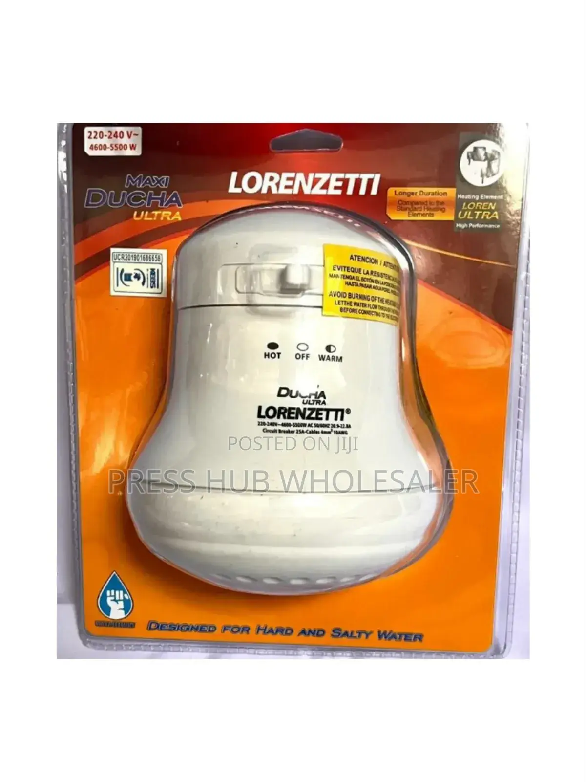 Lorenzetti Maxi Ducha Ultra Instant Shower Head, *