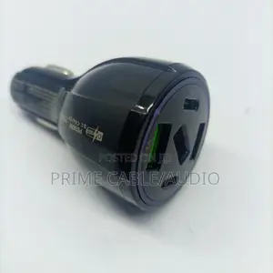 Black 75w Car Fast Charging Charger Adapter, 5 Multi Port Type.
