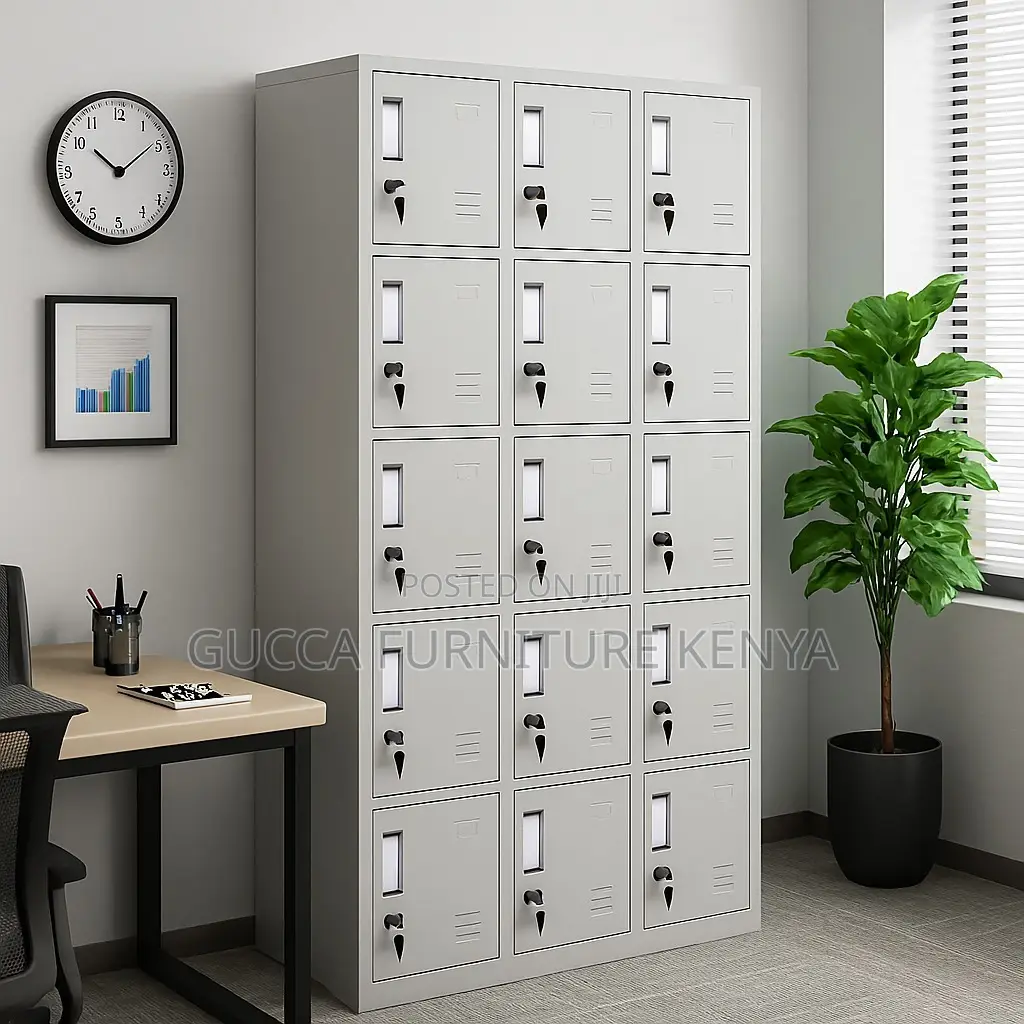 15-door Metallic Office Locker Cabinet