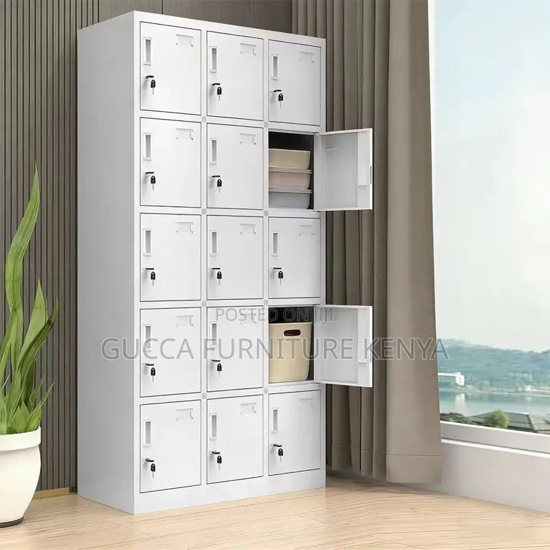 15-door Metallic Office Locker Cabinet